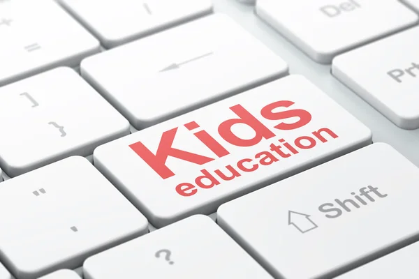 Learning concept: Kids Education on computer keyboard background