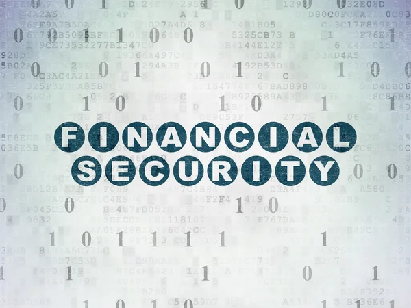 Privacy concept: Financial Security on Digital Data Paper background