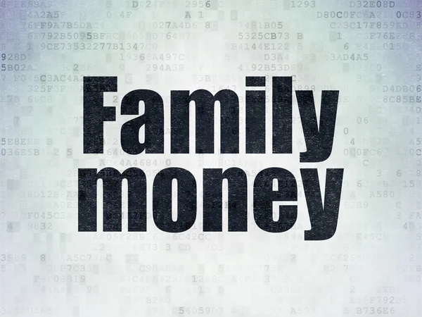 Money concept: Family Money on Digital Data Paper background