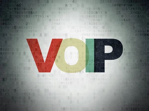 Web design concept: VOIP on Digital Data Paper background