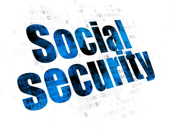 Privacy concept: Social Security on Digital background