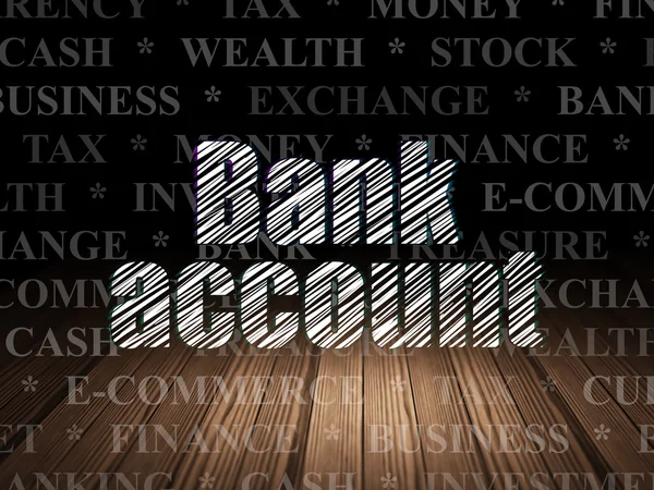 Money concept: Bank Account in grunge dark room