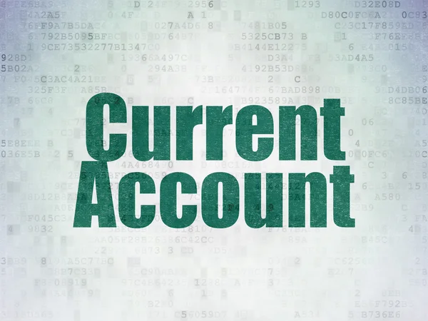 Money concept: Current Account on Digital Data Paper background