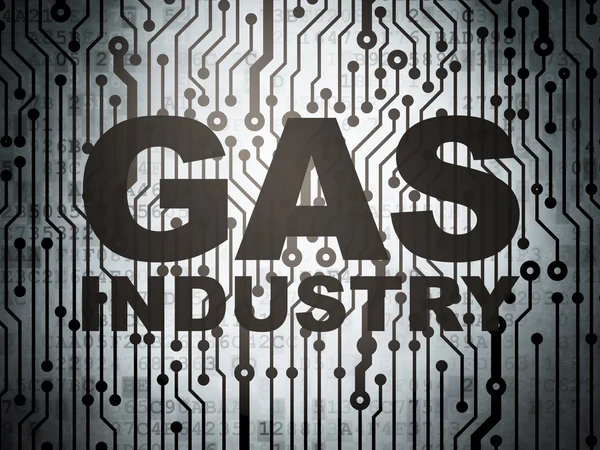 Industry concept: circuit board with Gas Industry