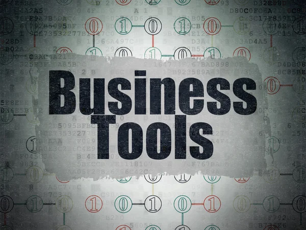 Finance concept: Business Tools on Digital Data Paper background