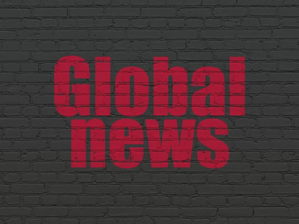 News concept: Global News on wall background