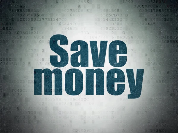Money concept: Save Money on Digital Data Paper background