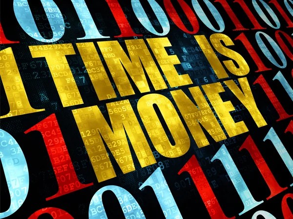 Business concept: Time is Money on Digital background
