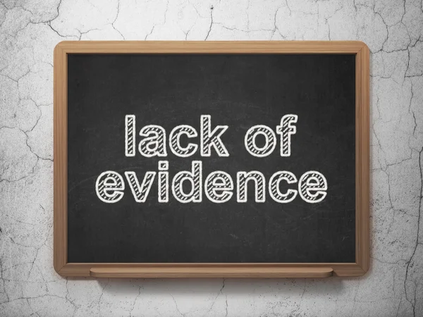 Law concept: Lack Of Evidence on chalkboard background