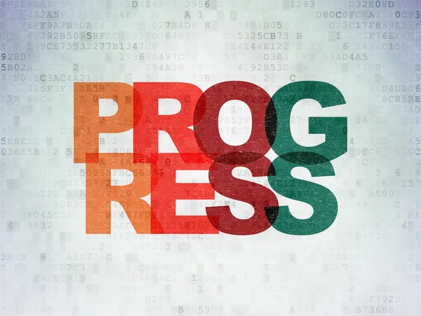 Business concept: Progress on Digital Data Paper background