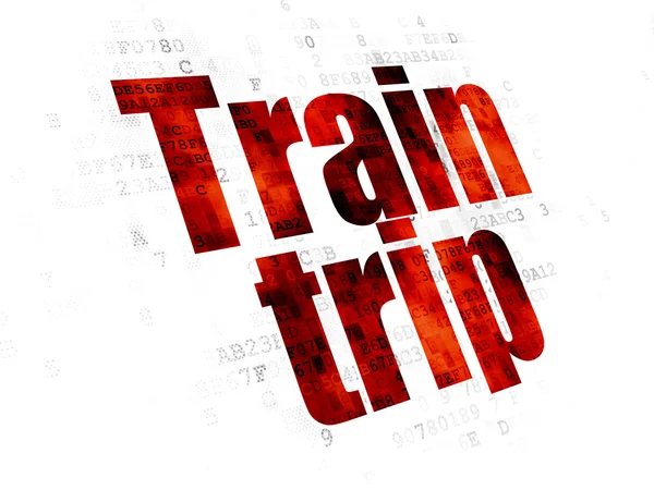 Travel concept: Train Trip on Digital background