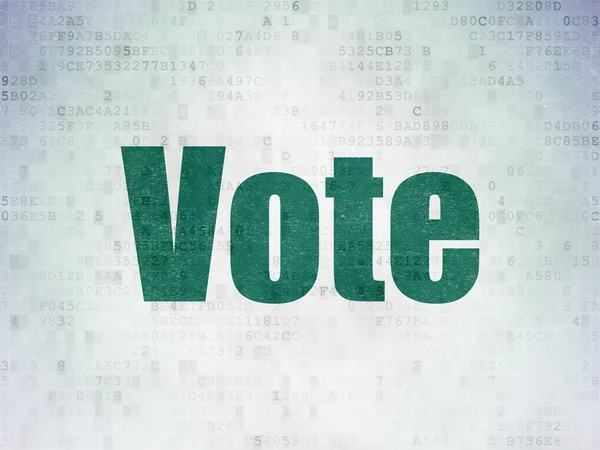 Politics concept: Vote on Digital Data Paper background