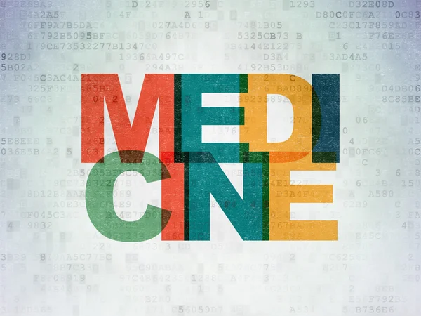 Health concept: Medicine on Digital Data Paper background