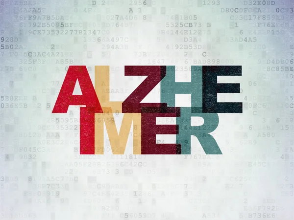 Health concept: Alzheimer on Digital Data Paper background