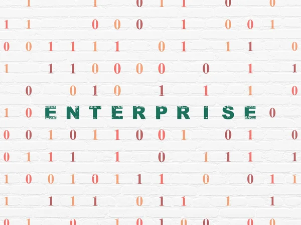 Business concept: Enterprise on wall background