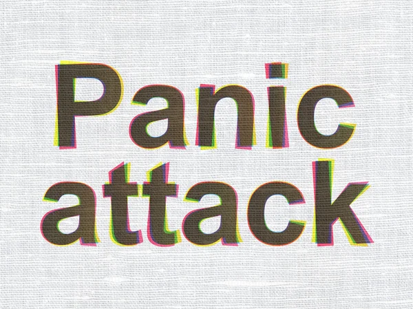 Healthcare concept: Panic Attack on fabric texture background
