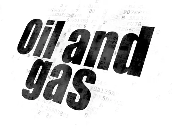 Industry concept: Oil and Gas on Digital background