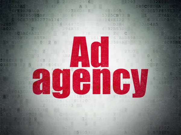 Advertising concept: Ad Agency on Digital Data Paper background