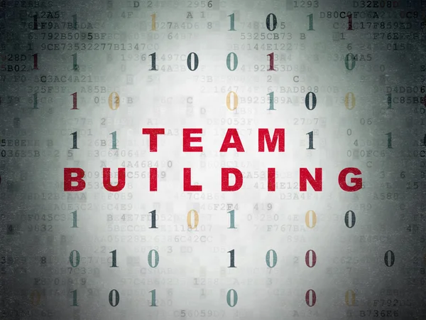 Finance concept: Team Building on Digital Data Paper background