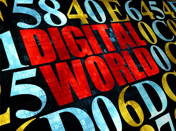 Information concept: Digital World on Digital background