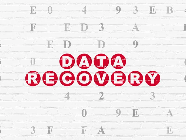 Data concept: Data Recovery on wall background