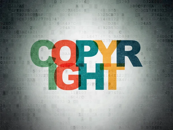 Law concept: Copyright on Digital Data Paper background