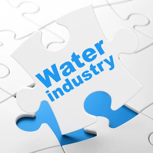 Industry concept: Water Industry on puzzle background