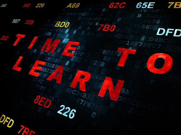 Time concept: Time to Learn on Digital background