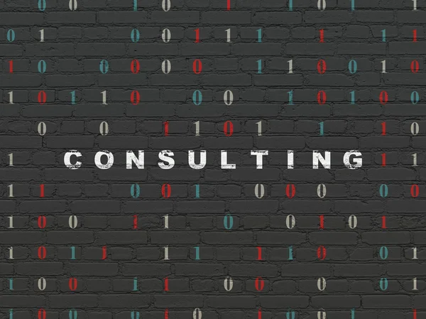 Finance concept: Consulting on wall background