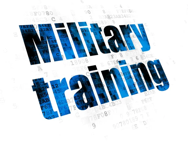 Studying concept: Military Training on Digital background