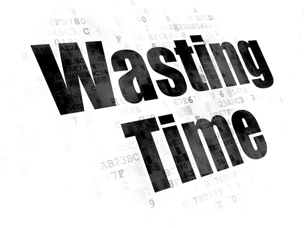 Time concept: Wasting Time on Digital background