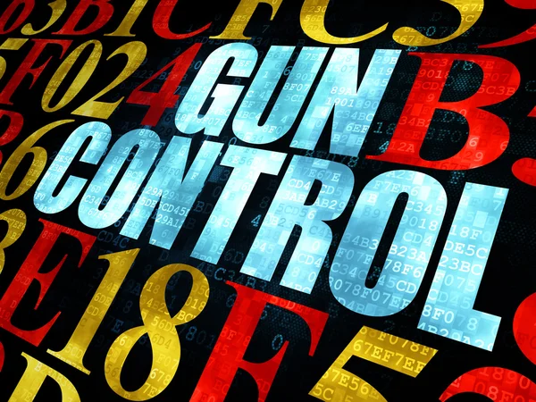 Safety concept: Gun Control on Digital background
