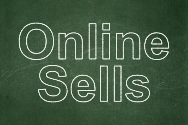 Marketing concept: Online Sells on chalkboard background