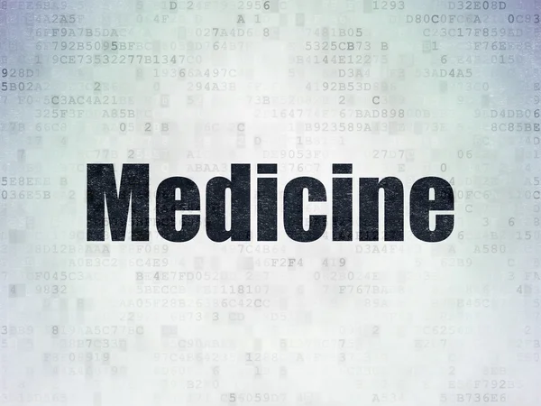 Healthcare concept: Medicine on Digital Data Paper background