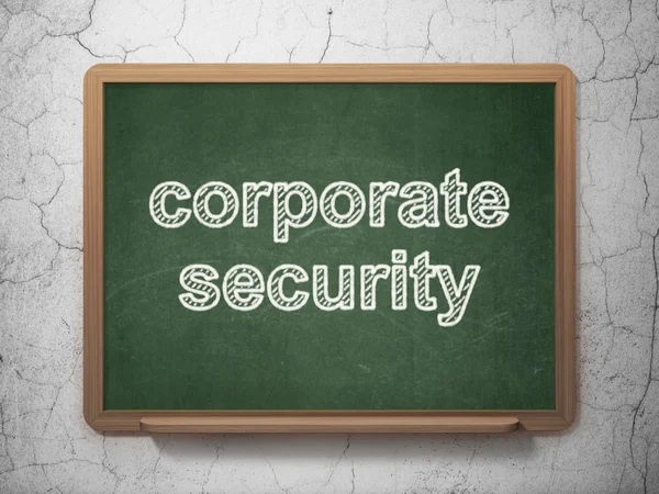 Safety concept: Corporate Security on chalkboard background
