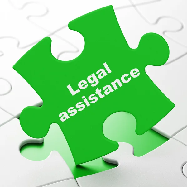 Law concept: Legal Assistance on puzzle background