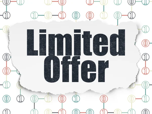 Business concept: Limited Offer on Torn Paper background