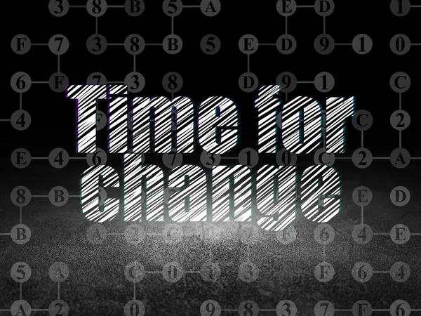 Time concept: Time for Change in grunge dark room