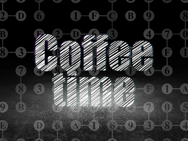 Time concept: Coffee Time in grunge dark room