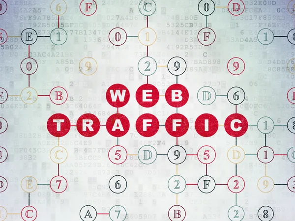 Web development concept: Web Traffic on Digital Paper background