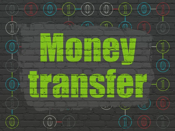 Business concept: Money Transfer on wall background