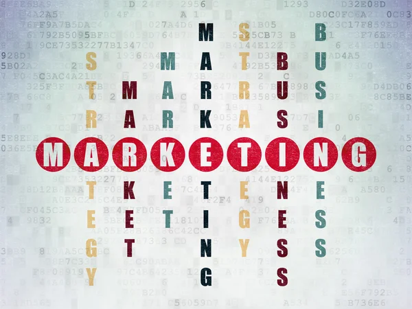 Marketing concept: word Marketing in solving Crossword Puzzle