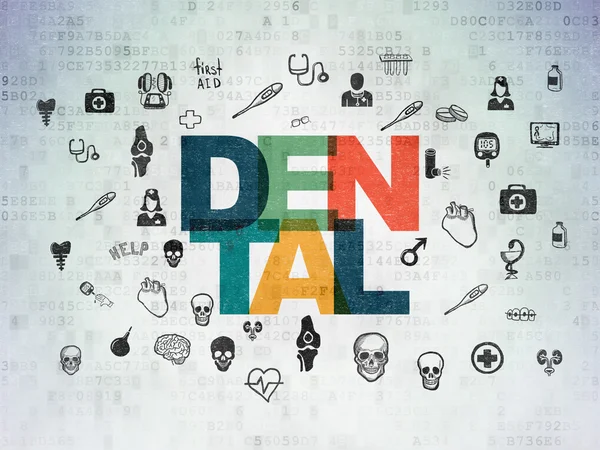 Medicine concept: Dental on Digital Paper background