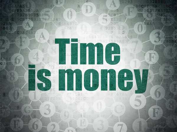 Time concept: Time Is money on Digital Paper background