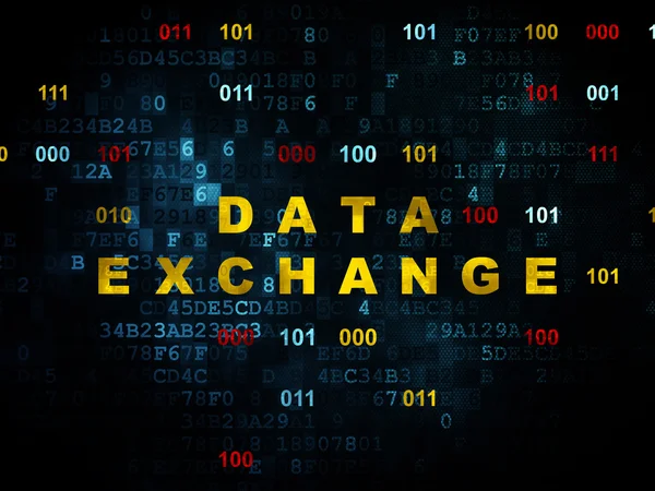Data concept: Data Exchange on Digital background