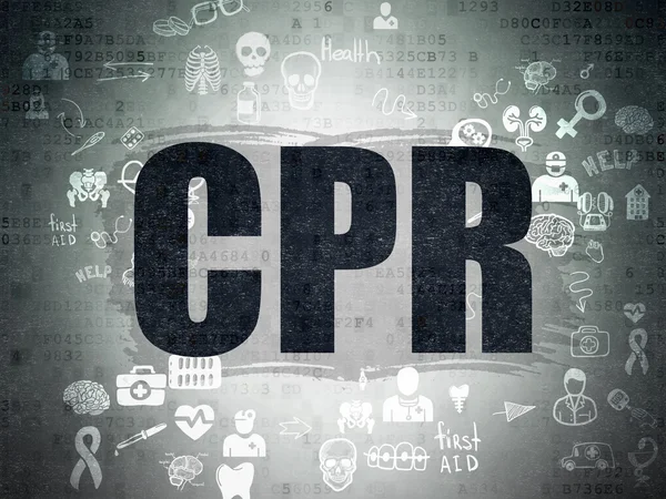 Medicine concept: CPR on Digital Paper background