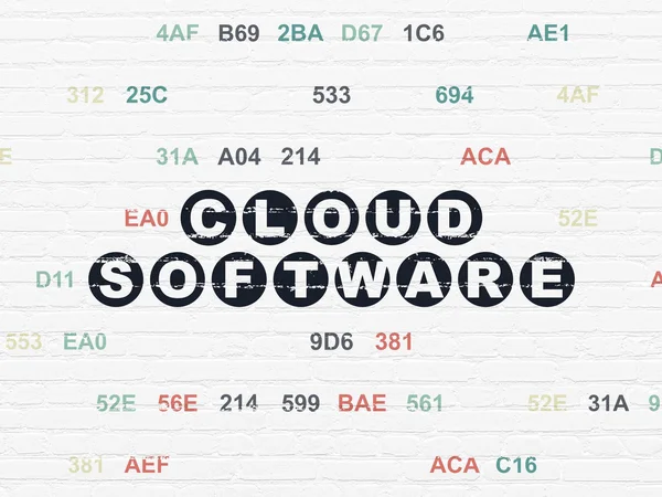 Cloud networking concept: Cloud Software on wall background