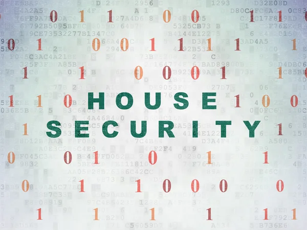 Safety concept: House Security on Digital Paper background