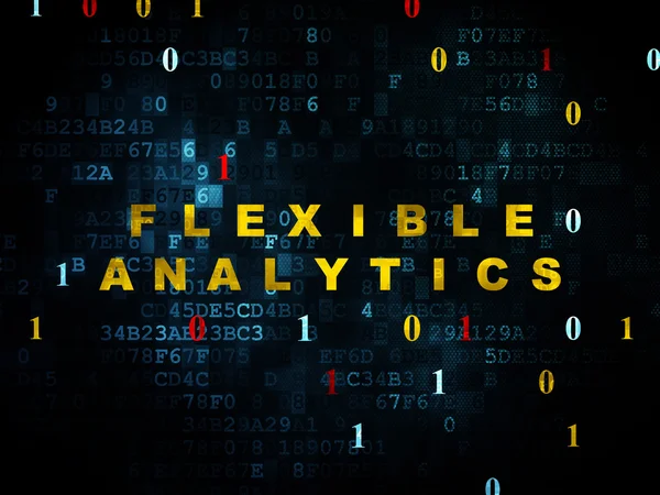 Business concept: Flexible Analytics on Digital background