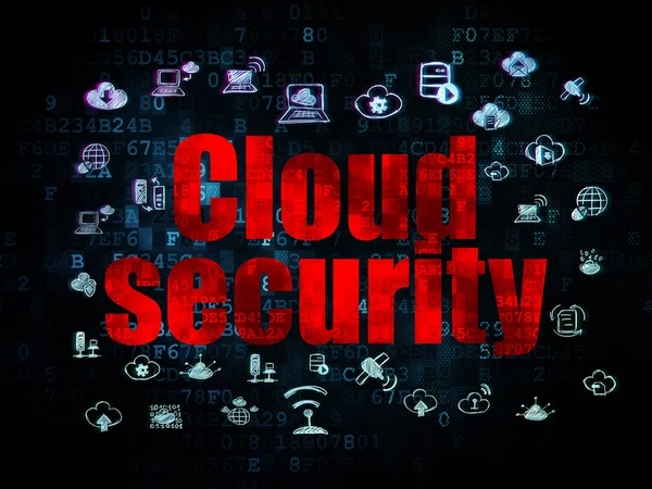 Cloud technology concept: Cloud Security on Digital background